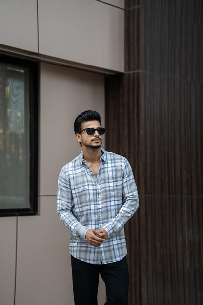 Sand Check Full Sleeves Shirt image 5