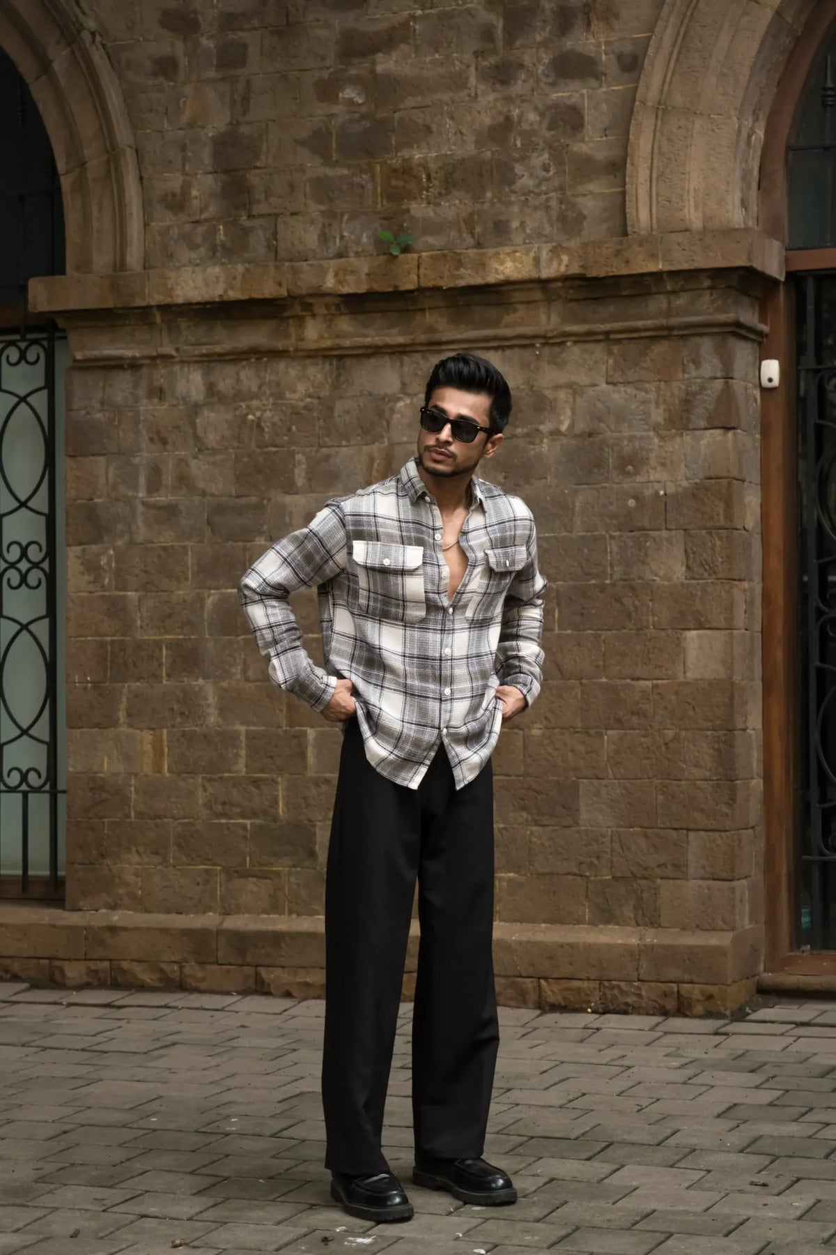 Olive Structured Cargo Full Sleeves Shirt image 5