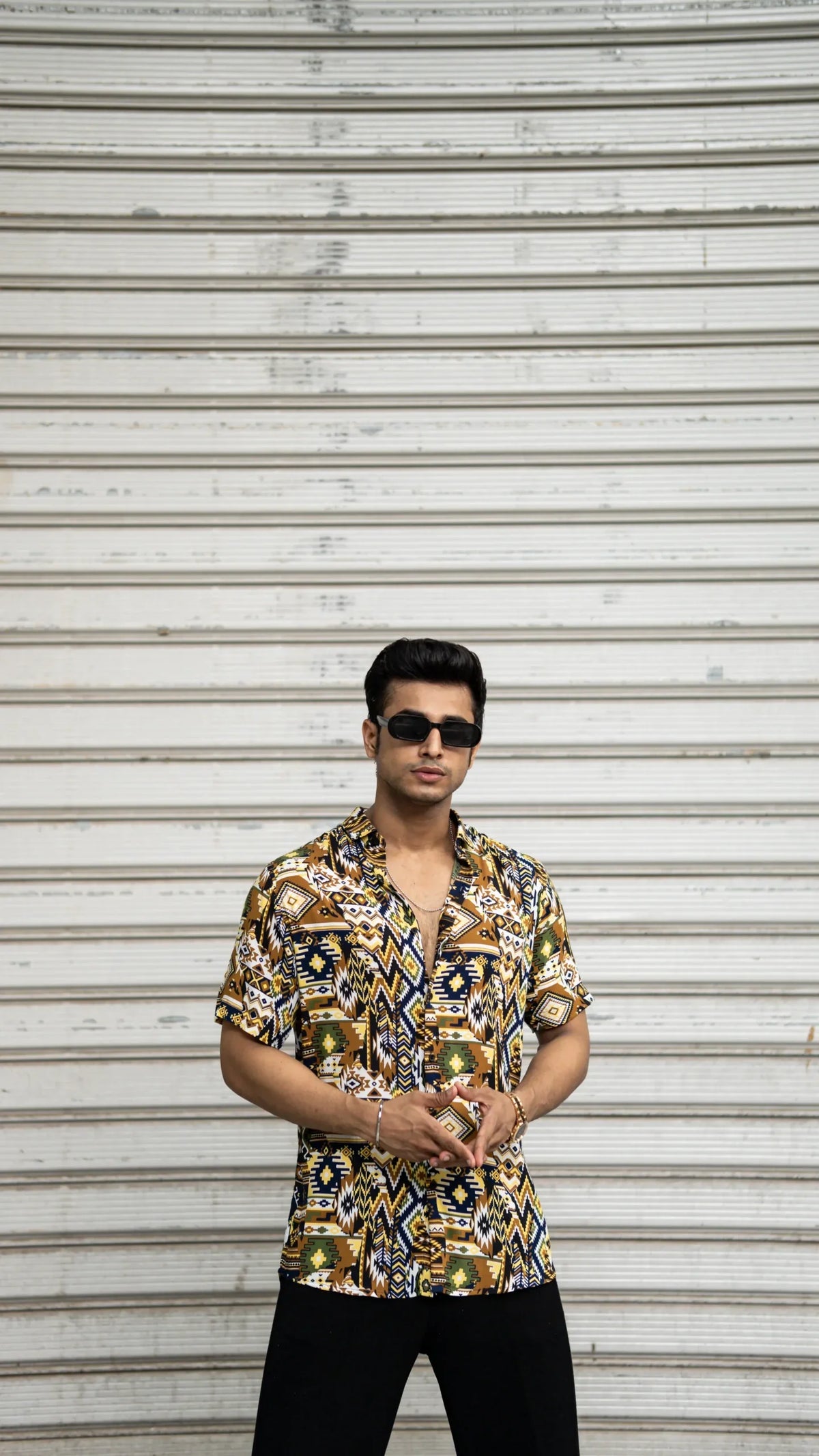 Multi Colour Abstract Printed Rayon Half Sleeves Shirt image 4