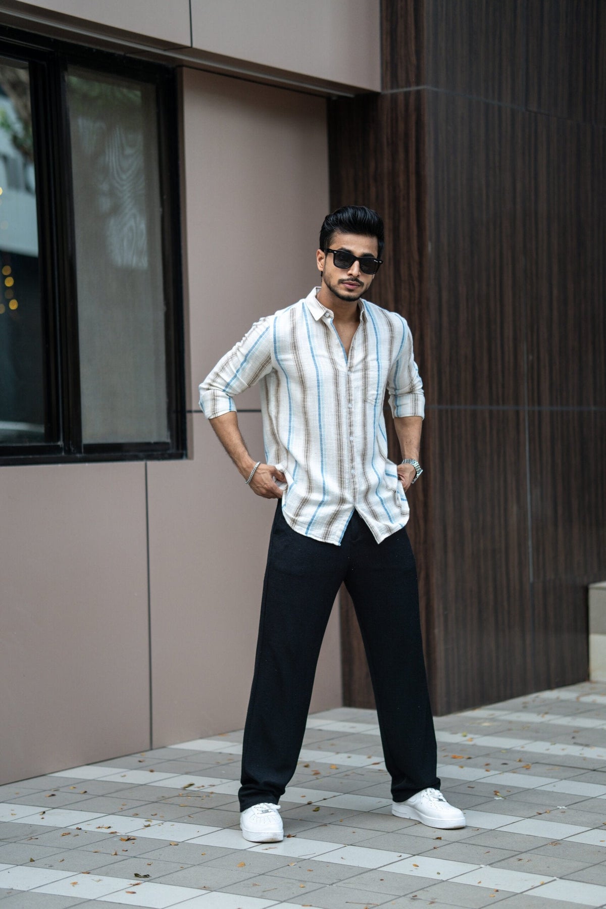 Sand Stripes Full Sleeves Shirt image 0