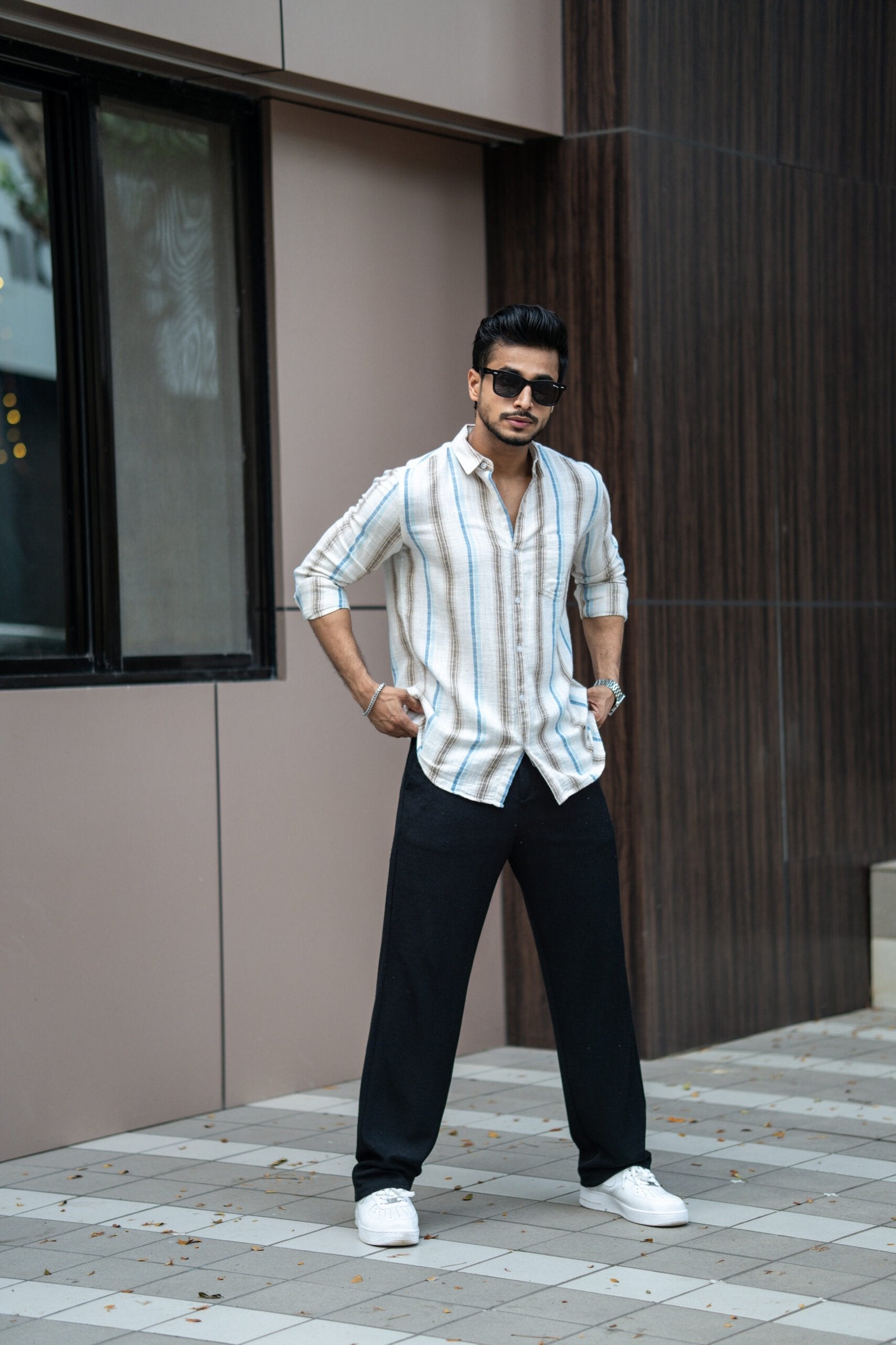 Sand Stripes Full Sleeves Shirt image 0