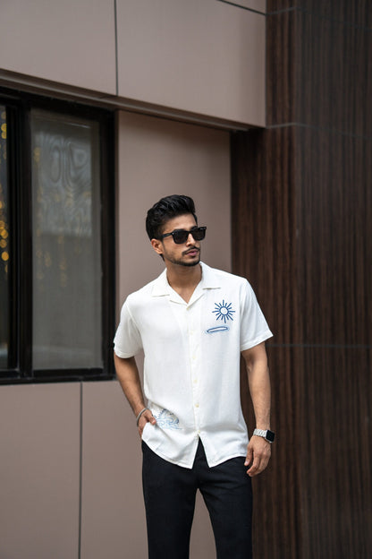 HALF SLEEVES SUN EMBRODIERY SHIRT image 3