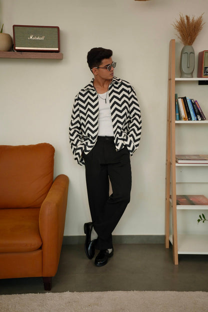 Zig Zag Oversized Printed Shacket image 1