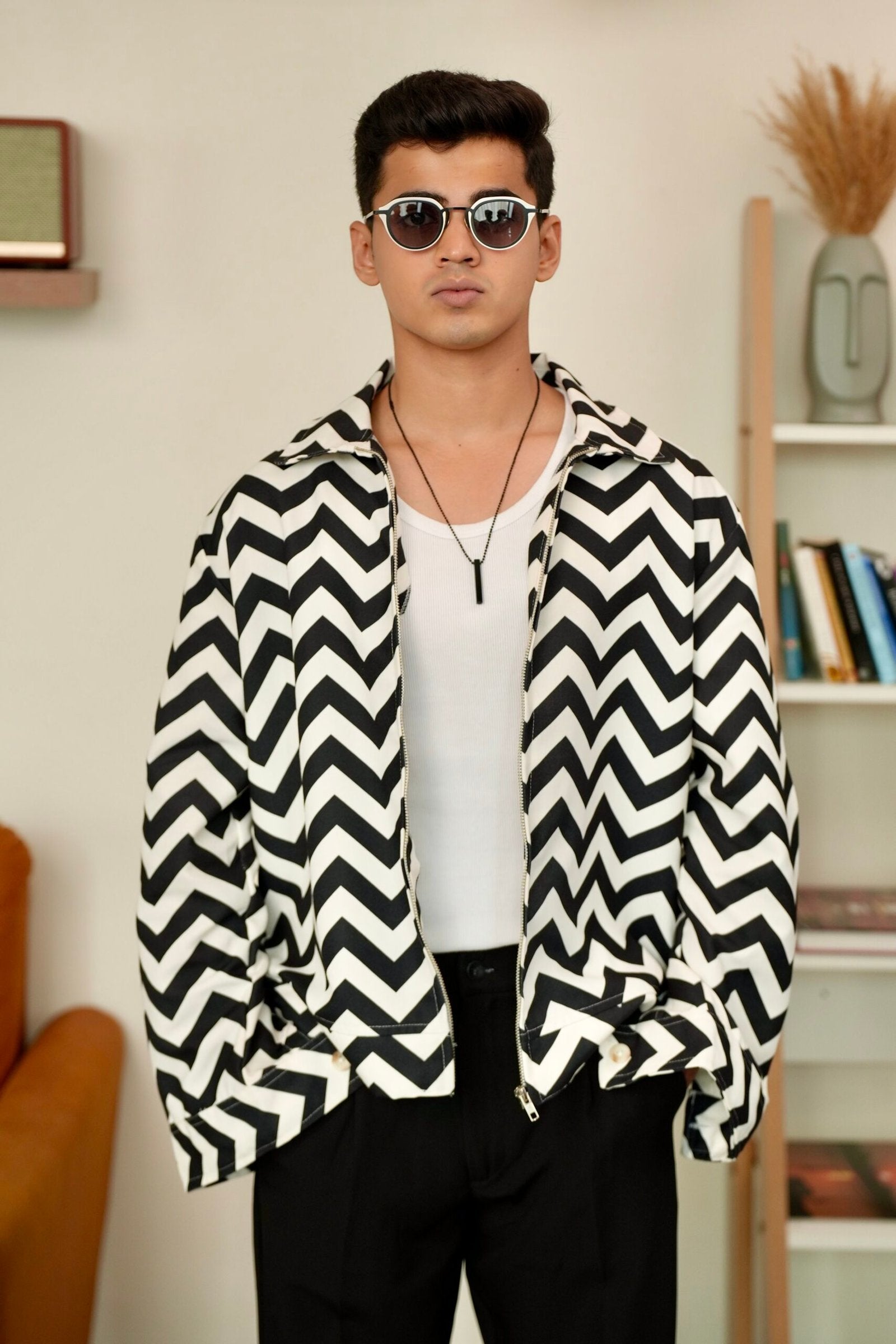 Zig Zag Oversized Printed Shacket image 0