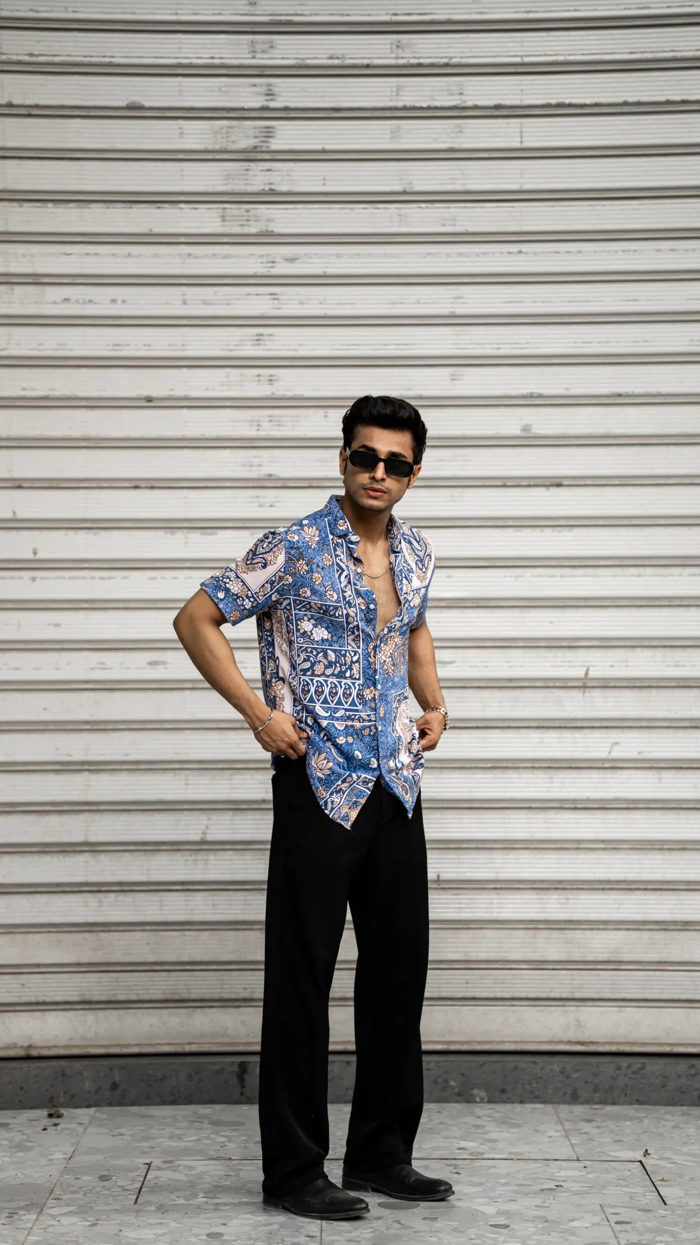 Multi Colour Abstract Printed Rayon Half Sleeves Shirt image 0