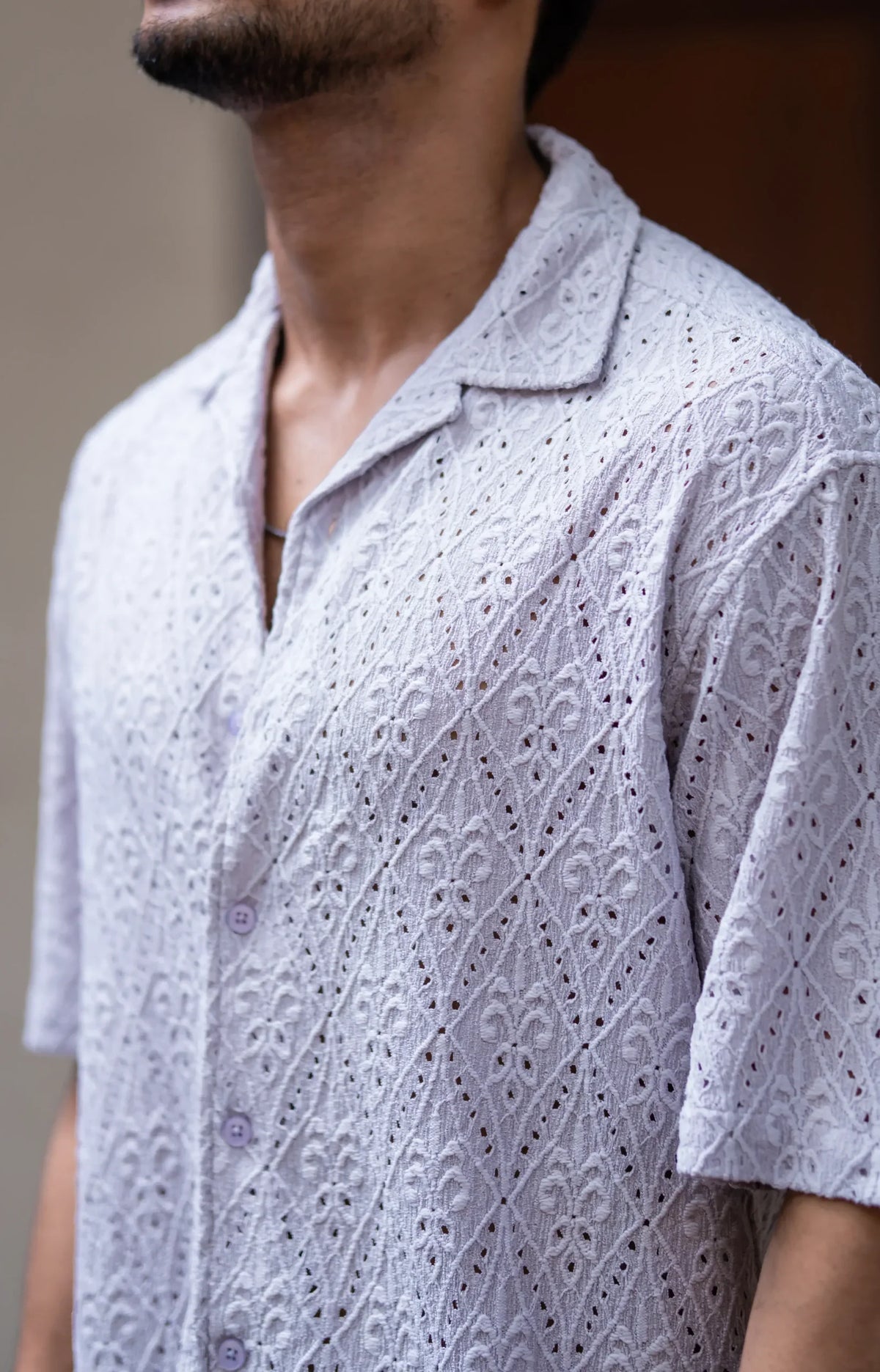 Schiffli Grey Half Sleeves image 5