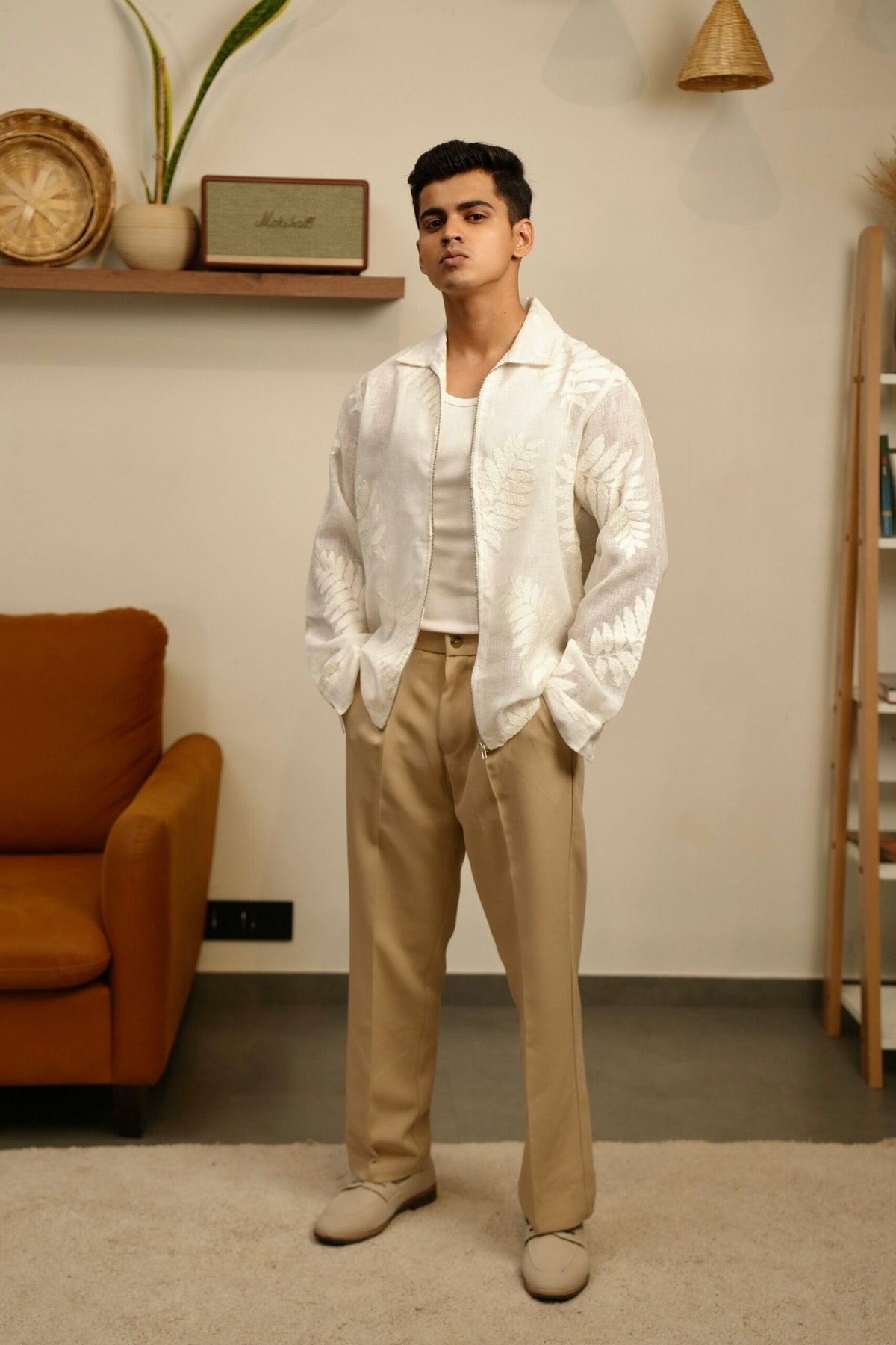 Whisper Leaf Oversized Embroidered Shacket image 2