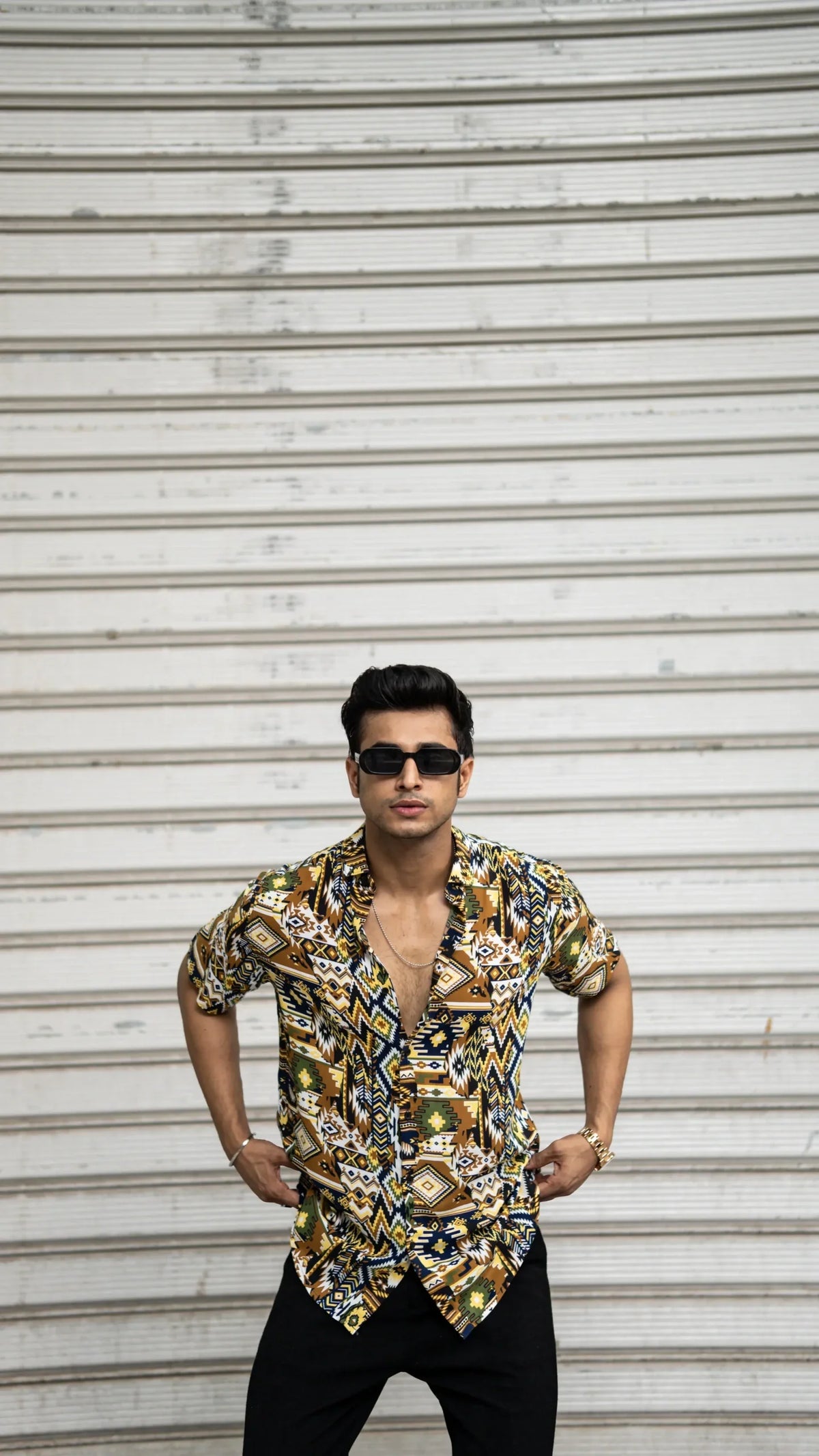 Multi Colour Abstract Printed Rayon Half Sleeves Shirt image 5