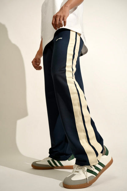 Navy Side Seam Drawstring Track Pants image 0
