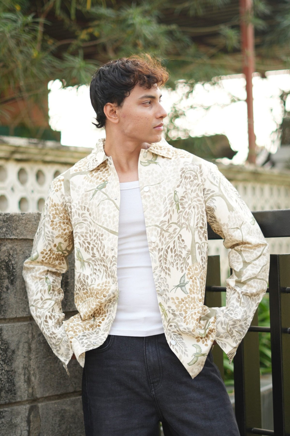 Olive Nest Printed Oversized Shacket image 0