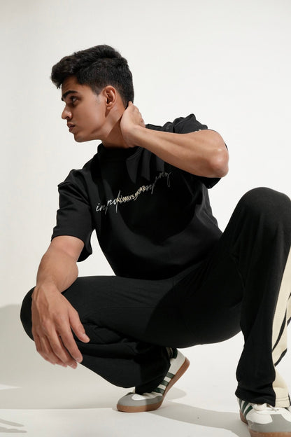 Black Dripcage Heavy Weight Oversized T-Shirt image 2