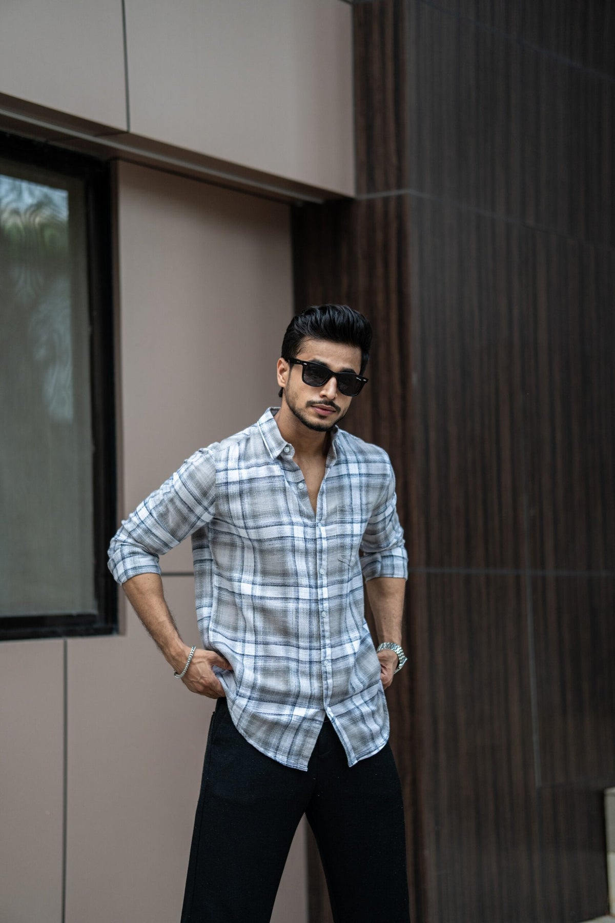 Sand Check Full Sleeves Shirt image 3