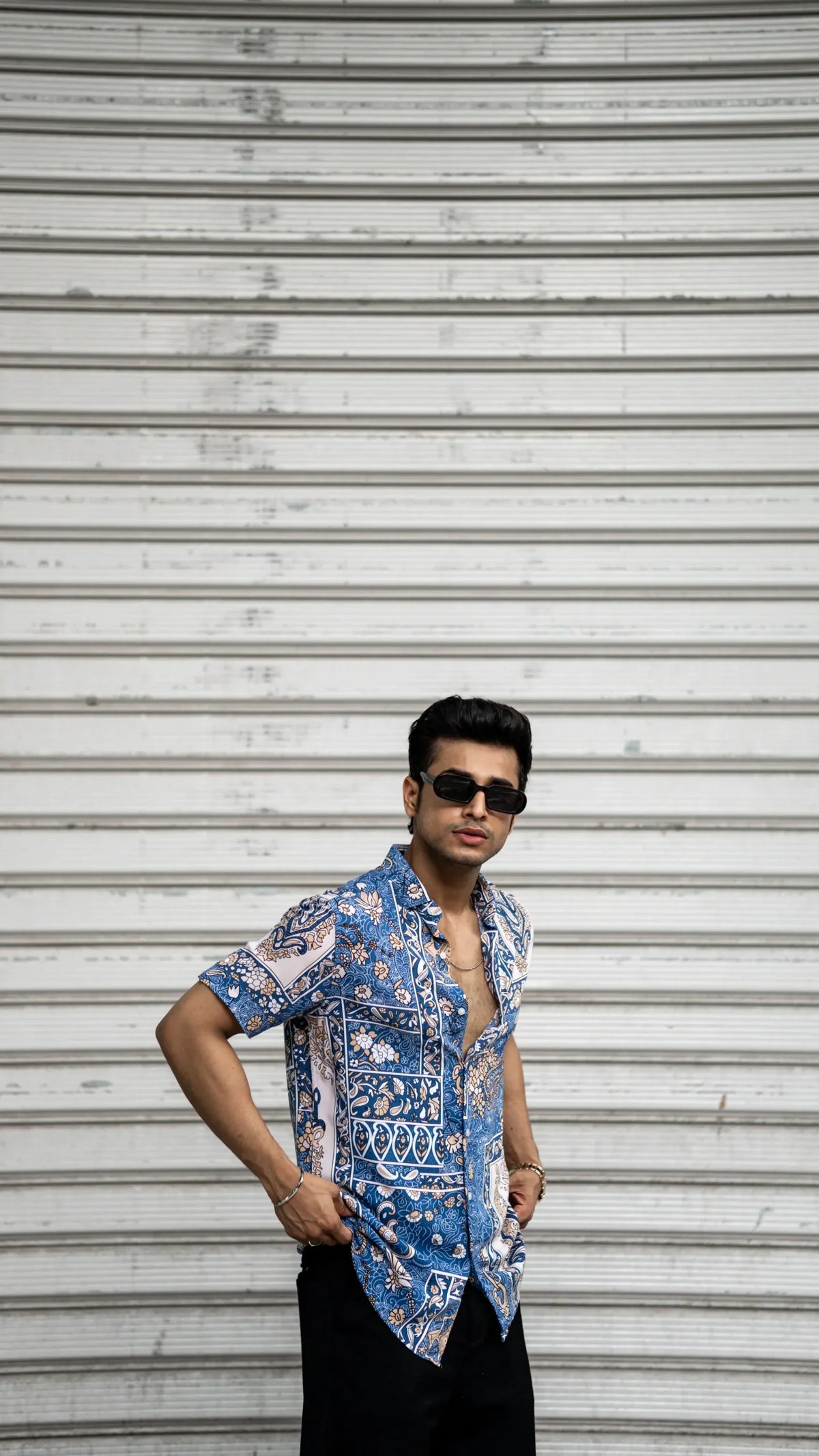 Multi Colour Abstract Printed Rayon Half Sleeves Shirt image 3