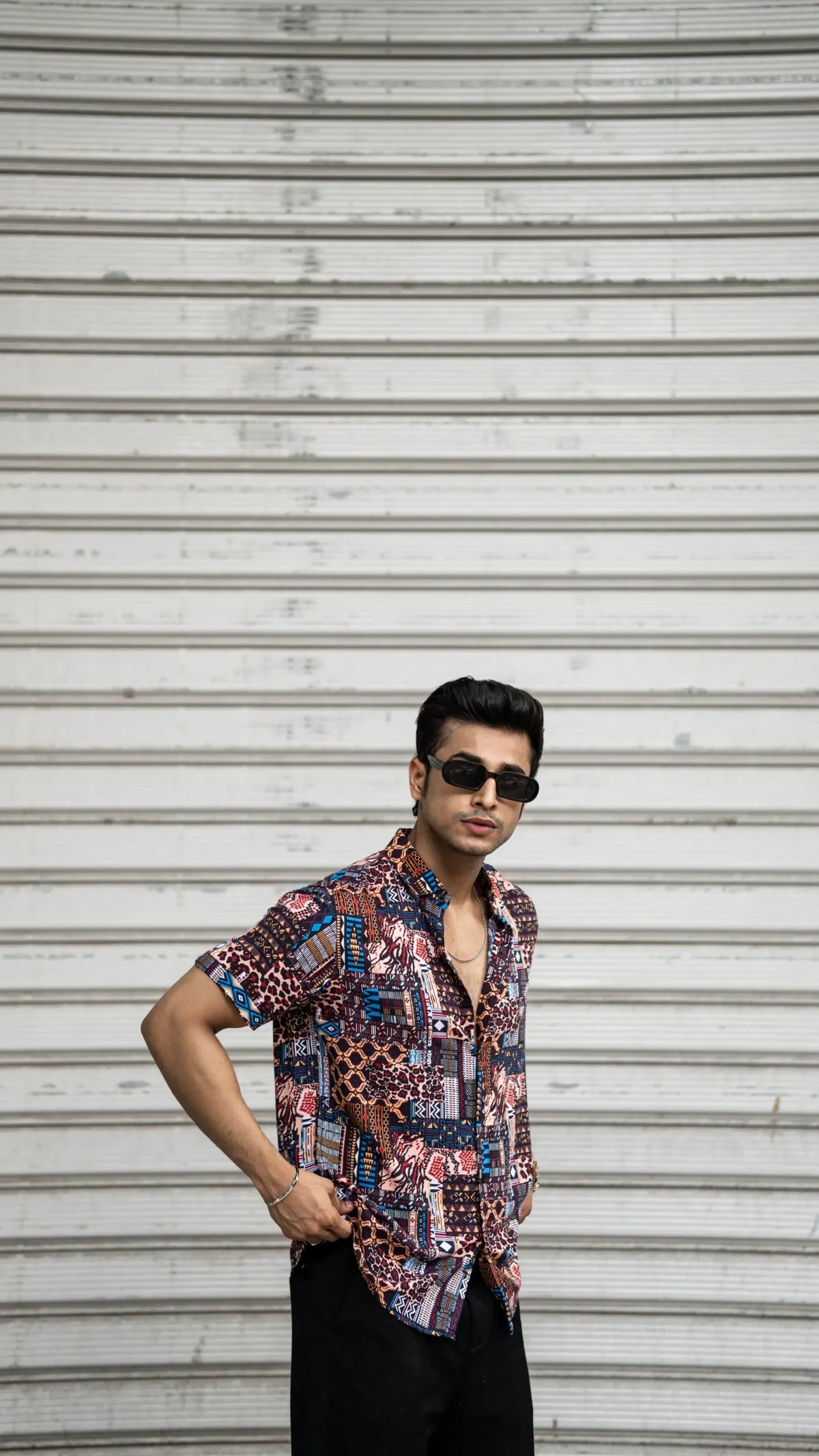 Multi Colour Abstract Printed Rayon Half Sleeves Shirt image 2