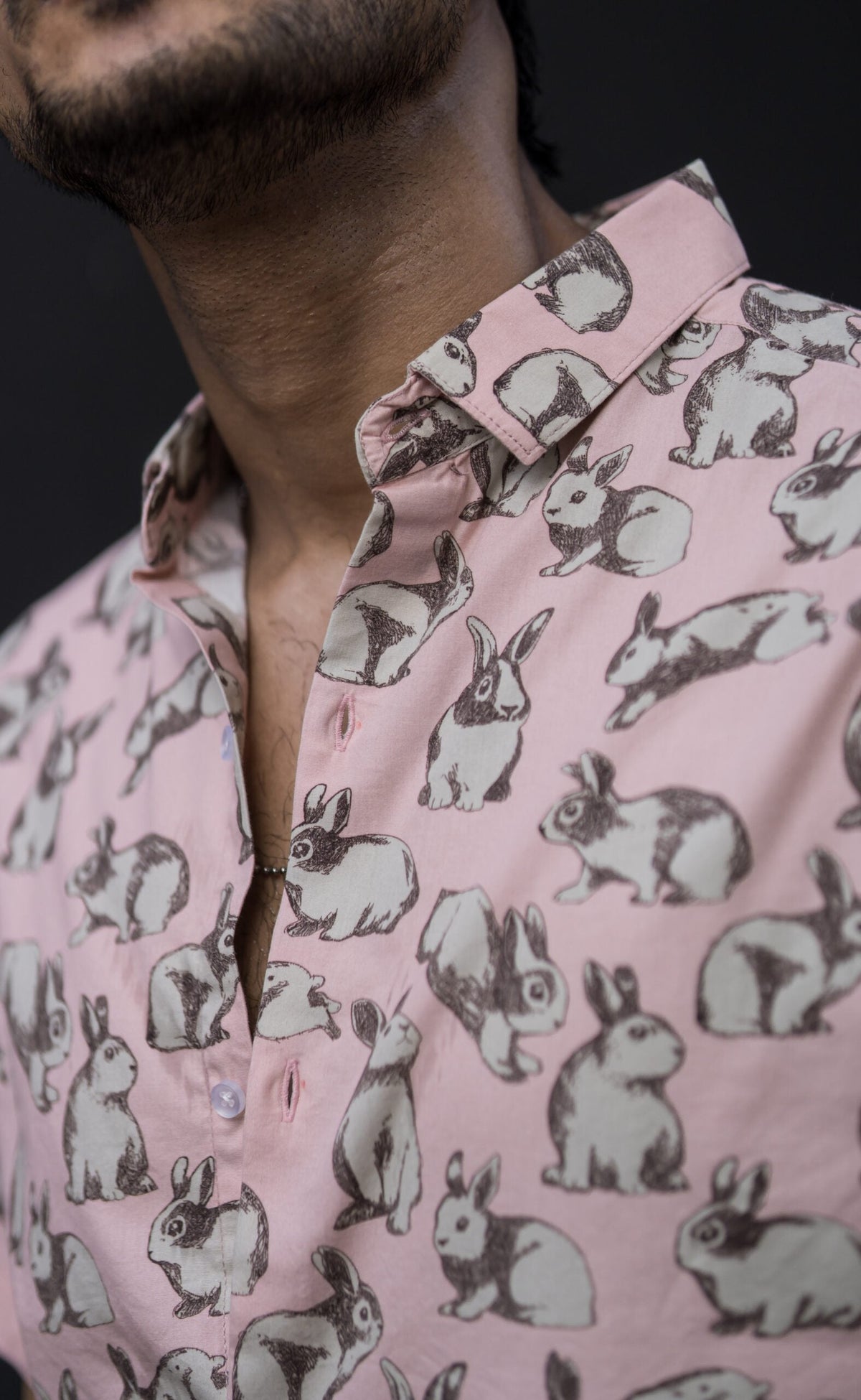 PINKISH RABIT PRINT CORD SET image 2
