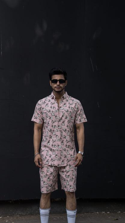 PINKISH RABIT PRINT CORD SET image 0