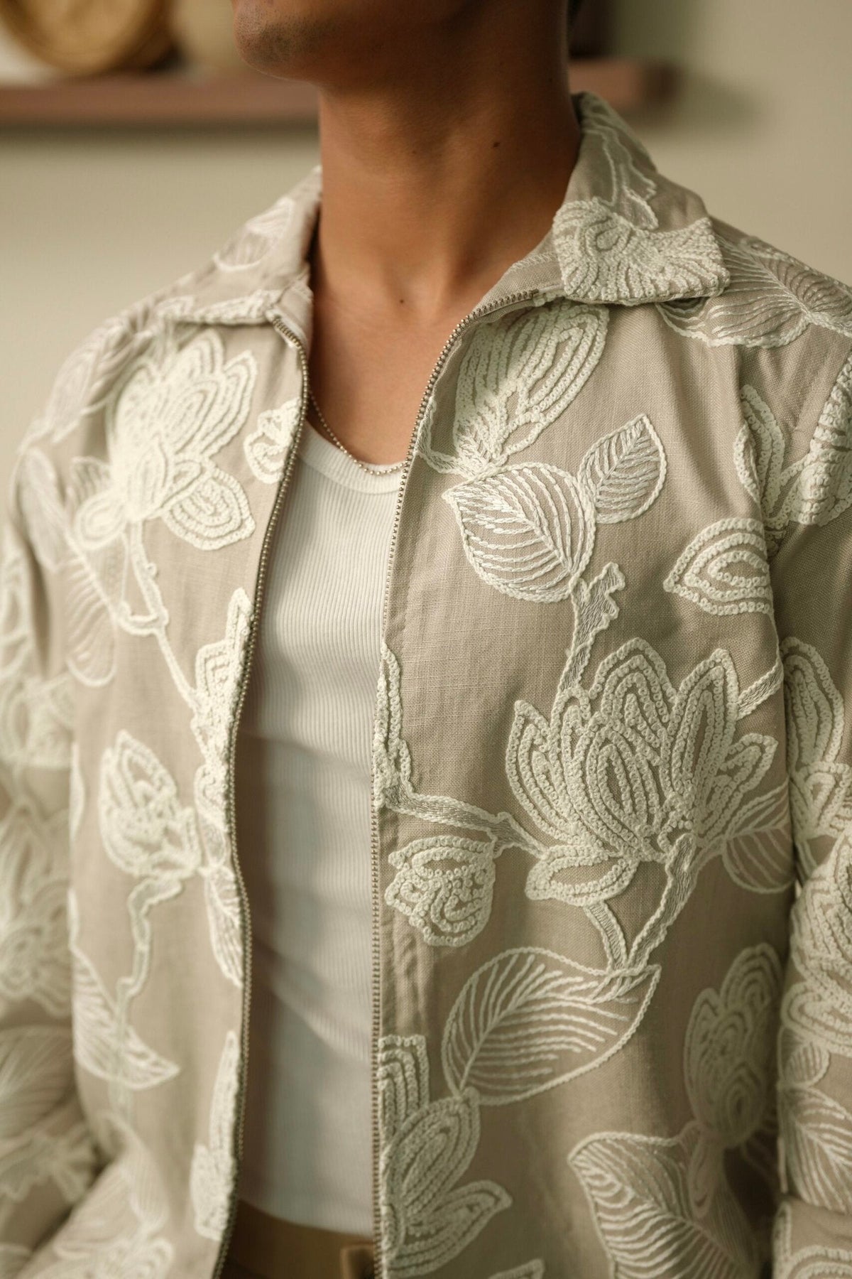 Soft Sands Oversized Embroidered Shacket image 1