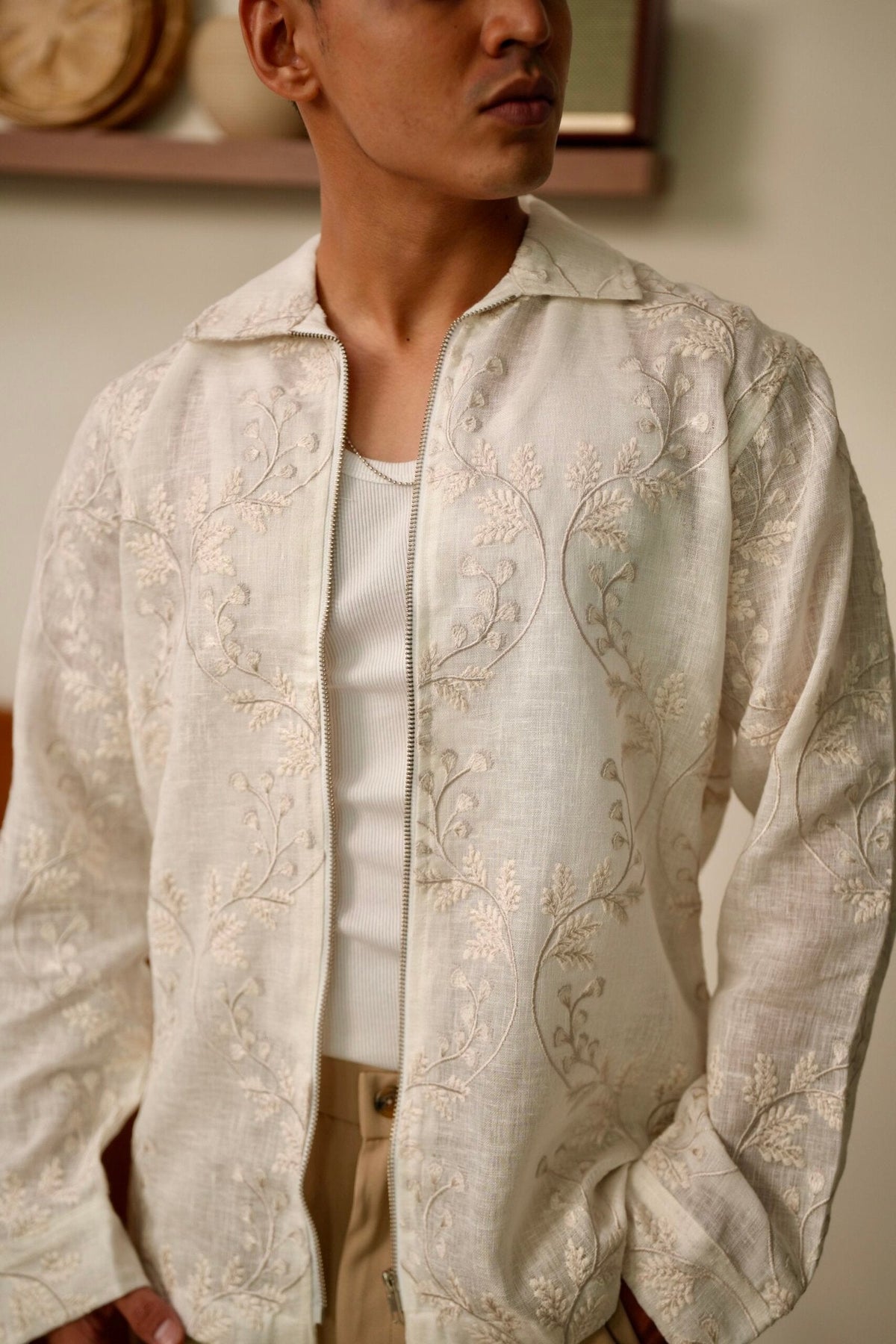 Ethereal Botanica Oversized Embroidered Shacket image 1