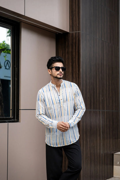Multi Colored Boota Embroidered Full Sleeves Kurta image 4