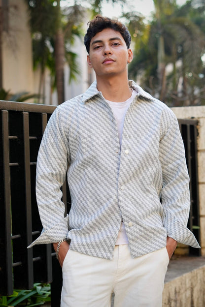 Structured Oversized Printed Shacket image 3