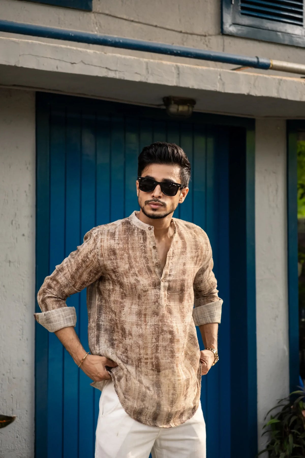 Abstract Printed Full Sleeves Kurta image 4