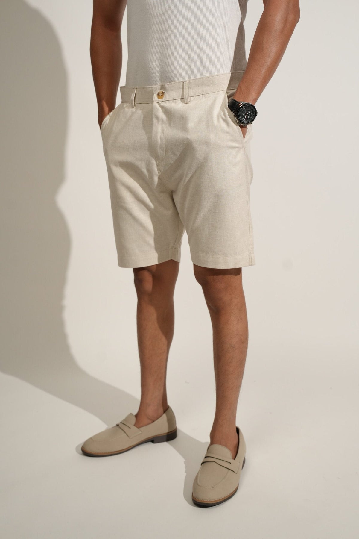 Light Khaki Shorts image 0