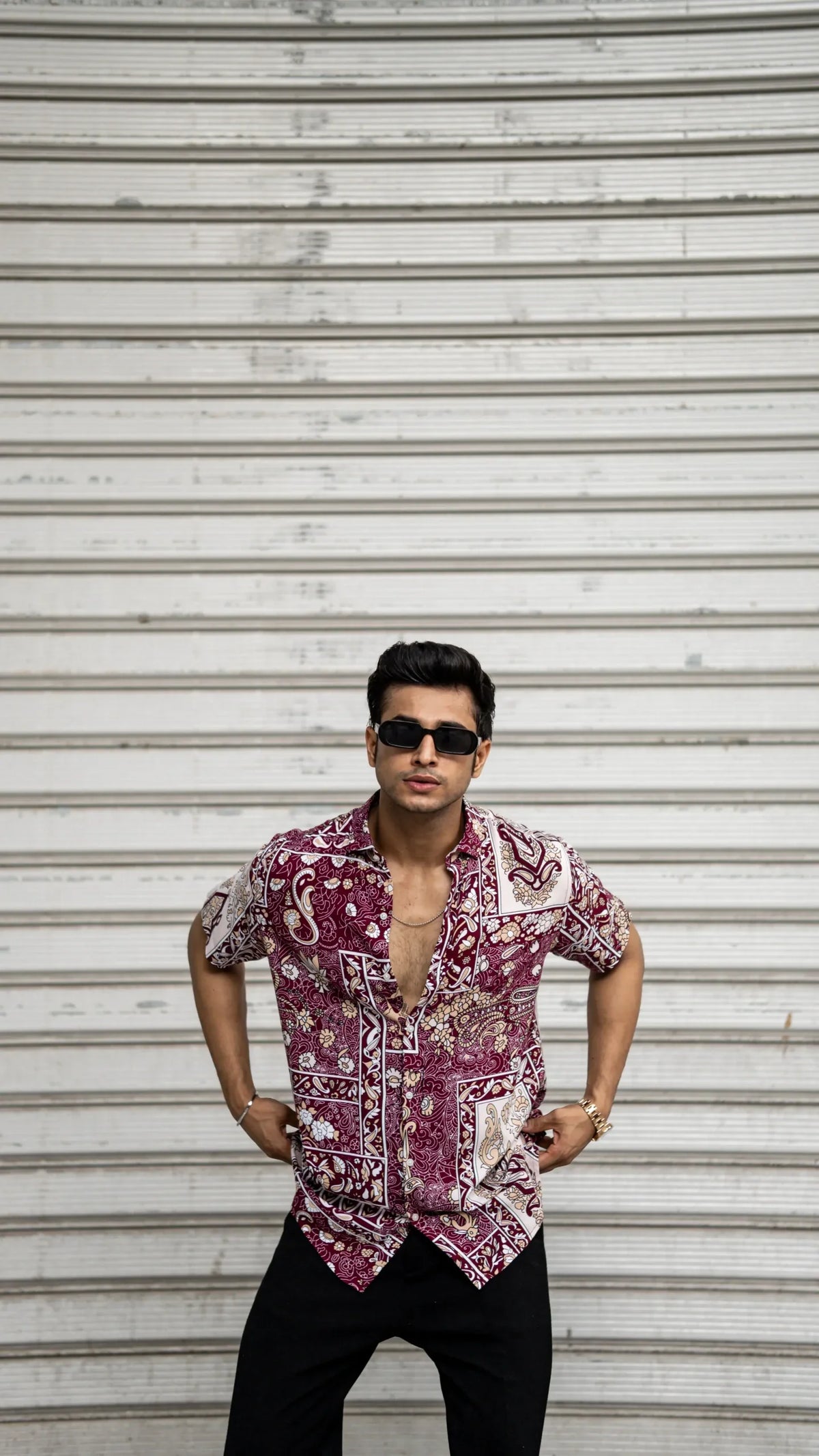 Multi Colour Abstract Printed Rayon Half Sleeves Shirt image 5