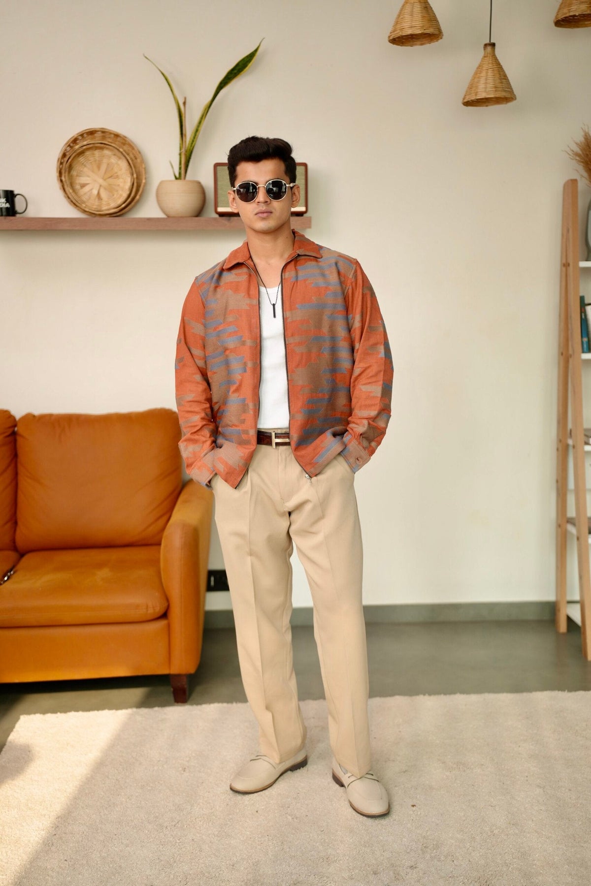 Brick Wave Oversized Printed Shacket image 1