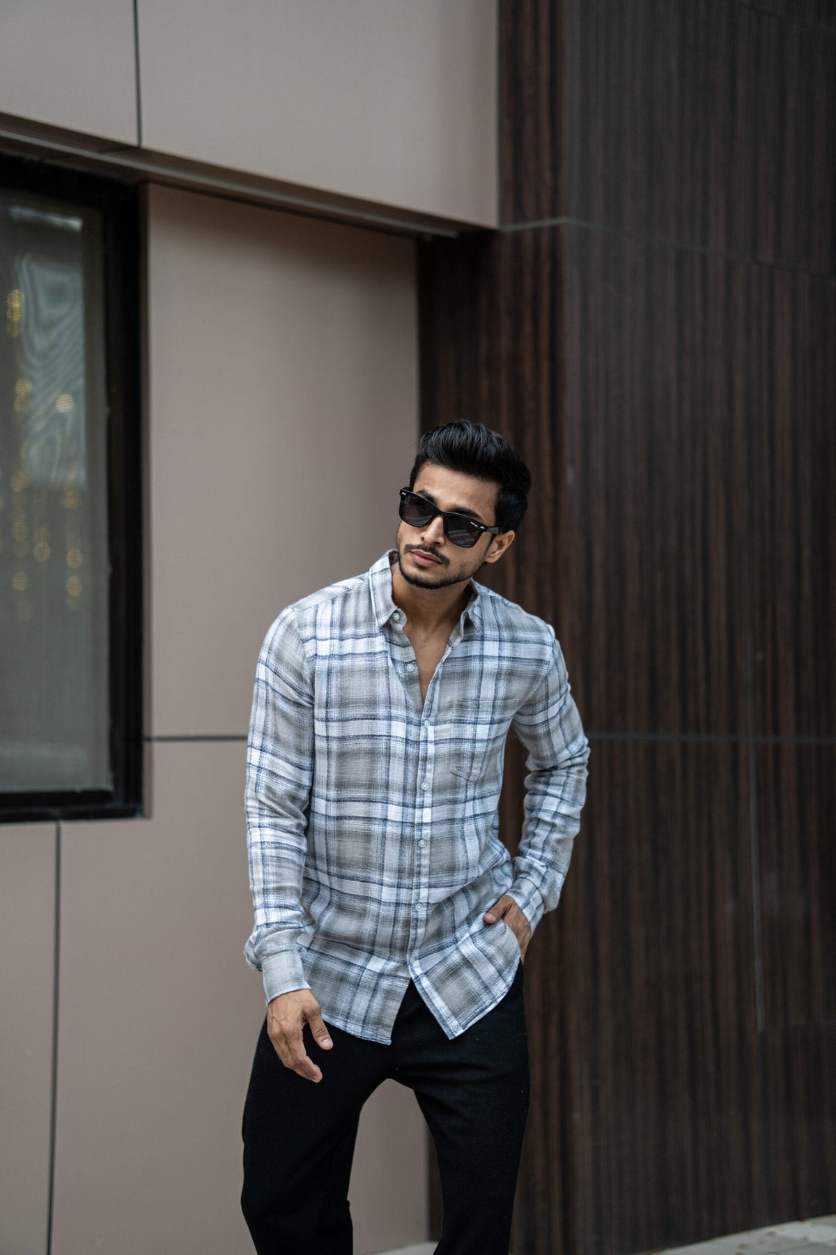 Sand Check Full Sleeves Shirt image 4