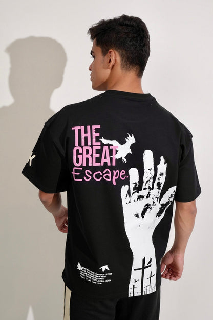 Black Printed Heavy GSM Oversized T-Shirt image 2